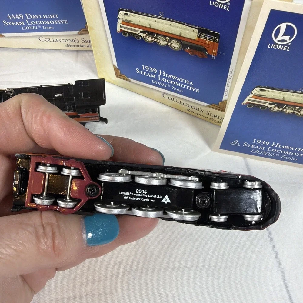 Lionel Locomotive * Vintage Lot Of 4 * Hallmark Keepsake *‎ Metal * Wheels Move